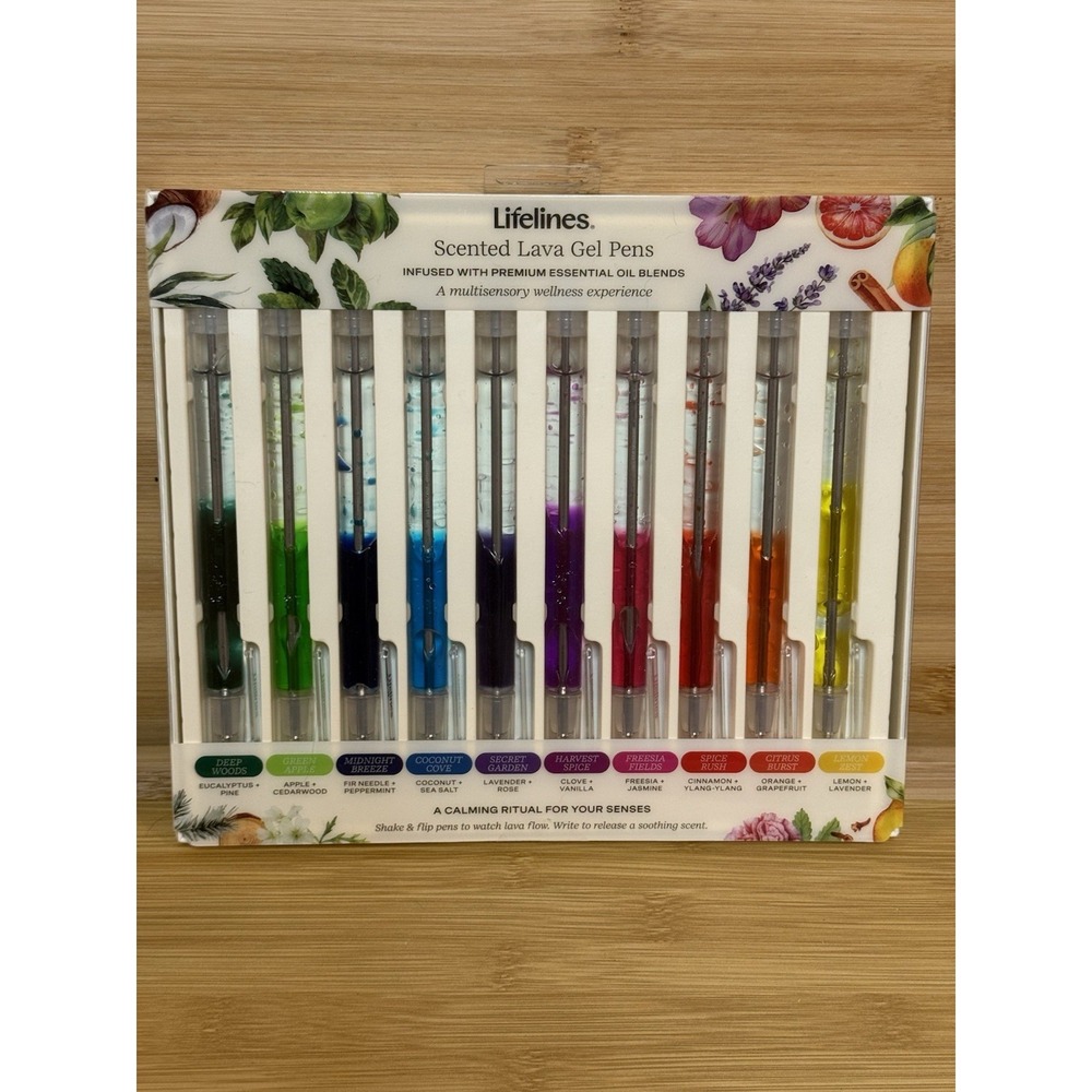 Lifelines Scented Lava Gel Pen 1 Count (Pack of 10),Multicolor 10 Pack NEW IN BO